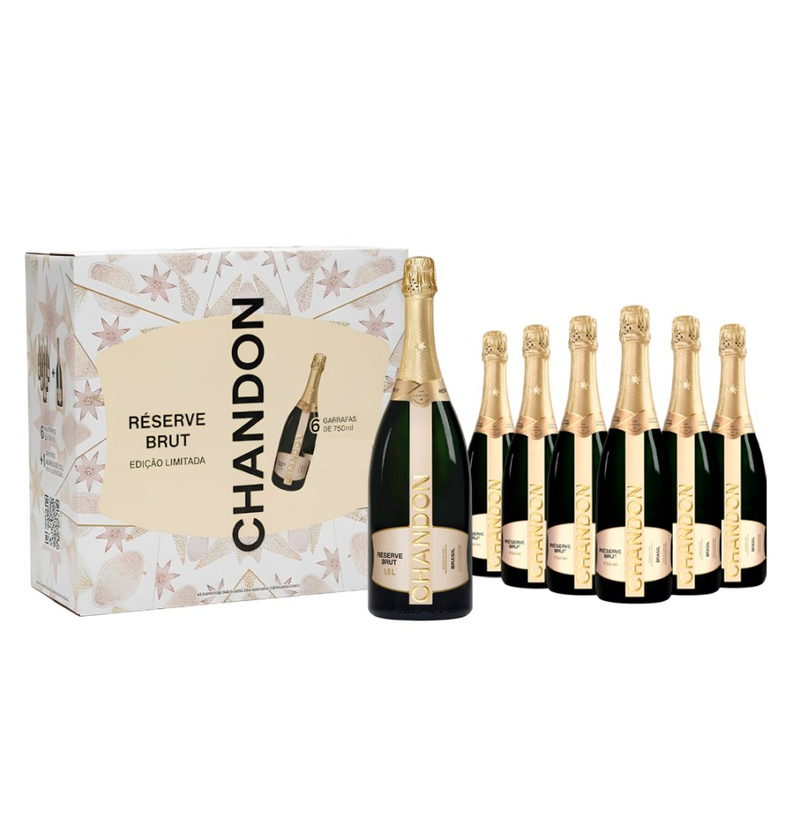 Kit Celebração - 6 Unidades Espumante Chandon Réserve Brut 750ML