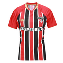 Camiseta São Paulo Feminina II 25/26 - Vermelho, Branco e Preto