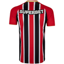 Camisa São Paulo II 25/26 - Torcedor Masculino - Vermelho, Branco e Preto